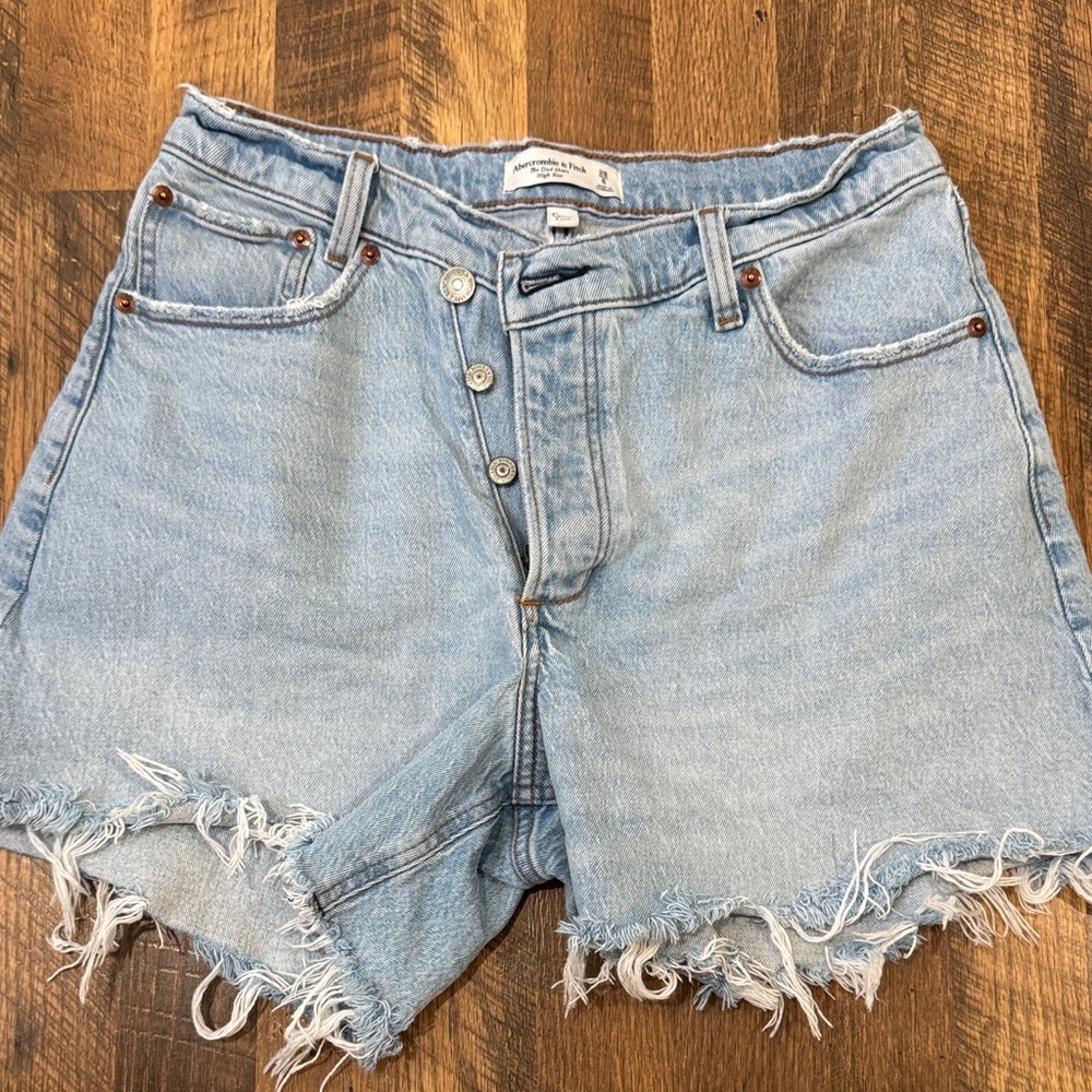 Abercrombie & Fitch Light Blue Jean Shorts